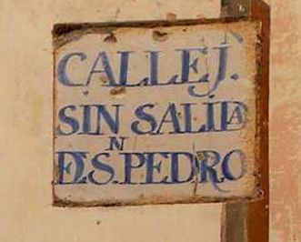 Los sucesivos nombres del Callejón de San Pedro